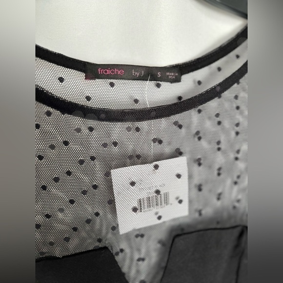 NWT Fraiche by J Point D'esprit Trim Minidress Black - Picture 5 of 5